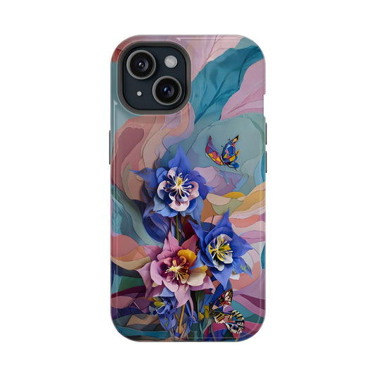 Blue Columbine Carnivale iPhone MagSafe Case