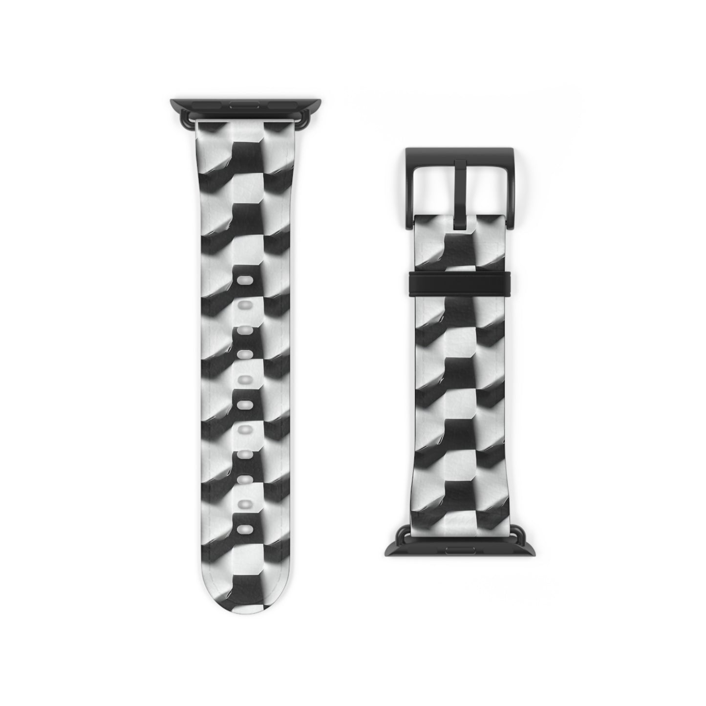 Monochrome Grid Apple Watch Band Strap - Timeless Design for your Timepiece