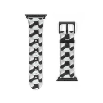 Monochrome Grid Apple Watch Band Strap - Timeless Design for your Timepiece