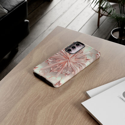 Blush Frost from our Kaleidoscope Collection - Samsung Galaxy tough case - Soft Pink Geometric Floral Design