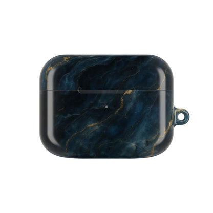 Midnight Marble AirPod Case - Navy & Gold Marble Earbud Cover for Gen 1, 2, 3, Pro Gen 1 & 2