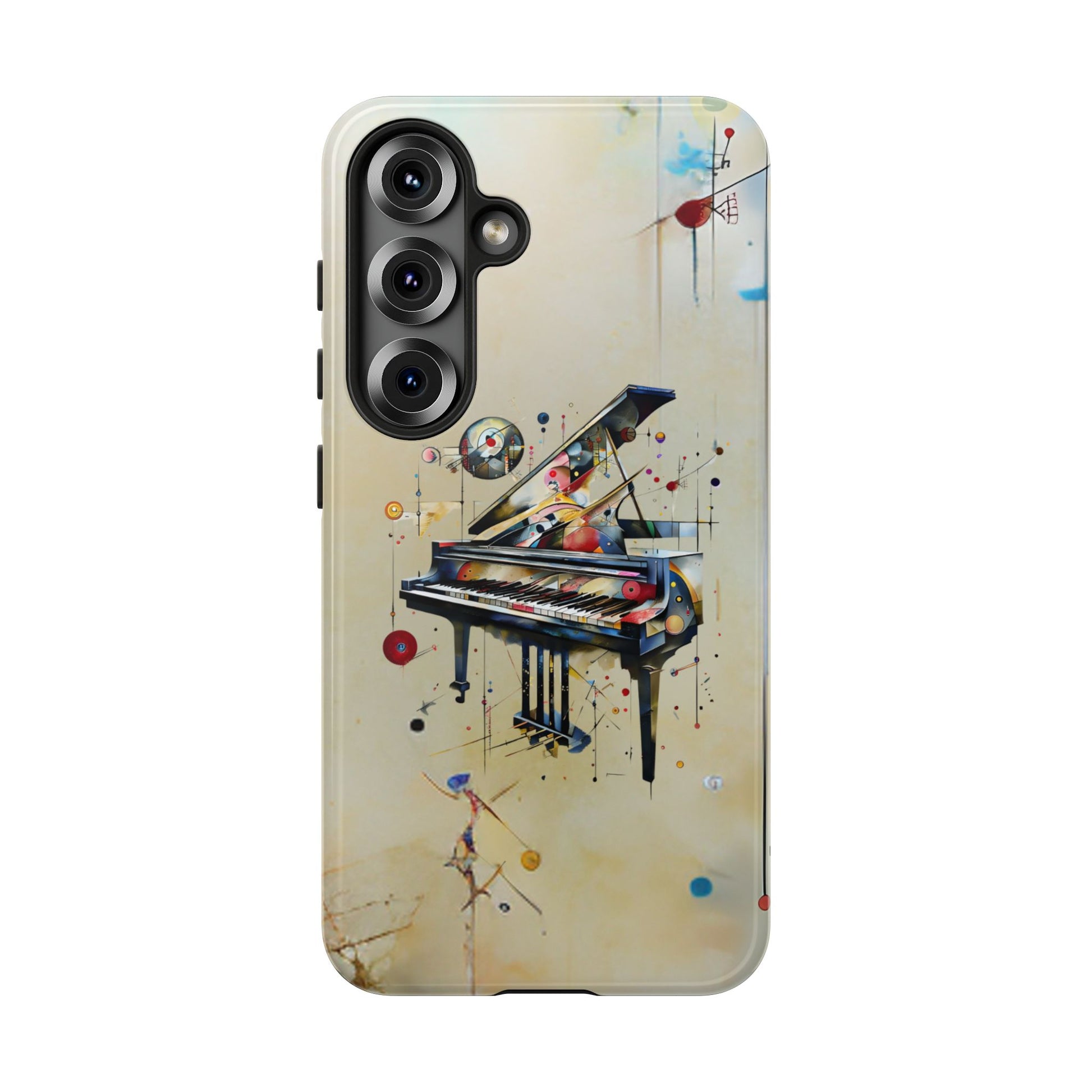 Keys of Imagination Artistic Grand Piano Tough Case for Samsung Galaxy S25- Shockproof Phone Cover