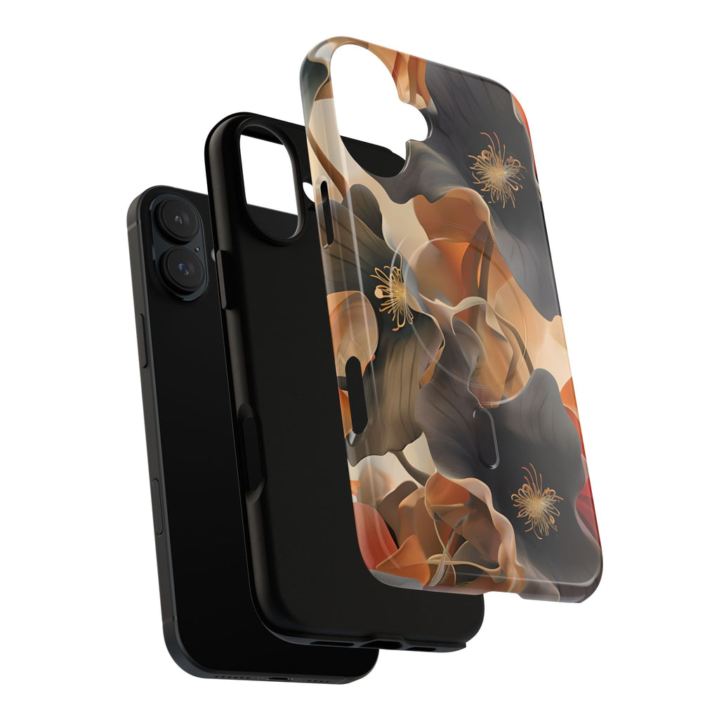 Autumn Ember - Moody Floral Art iPhone 16 Plus MagSafe Phone Case -Warm Earthy Botanical Design