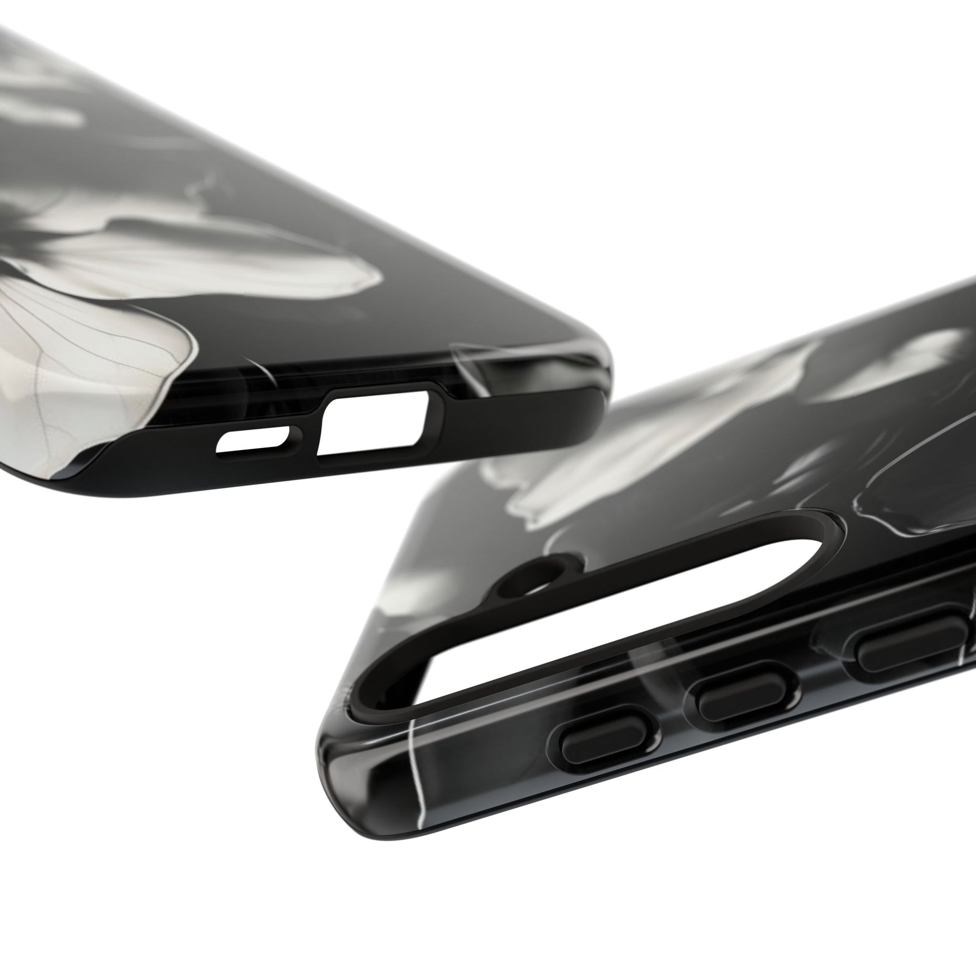 Monochrome Magnolia - Elegant Black & White Floral Samsung Galaxy S24 Plus Tough Phone Case - Artistic Magnolia Design