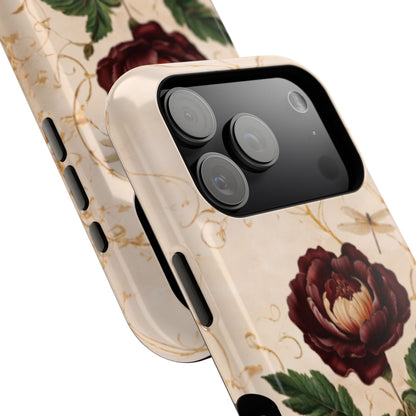 Vintage Burgundy Rose iPhone MagSafe Case