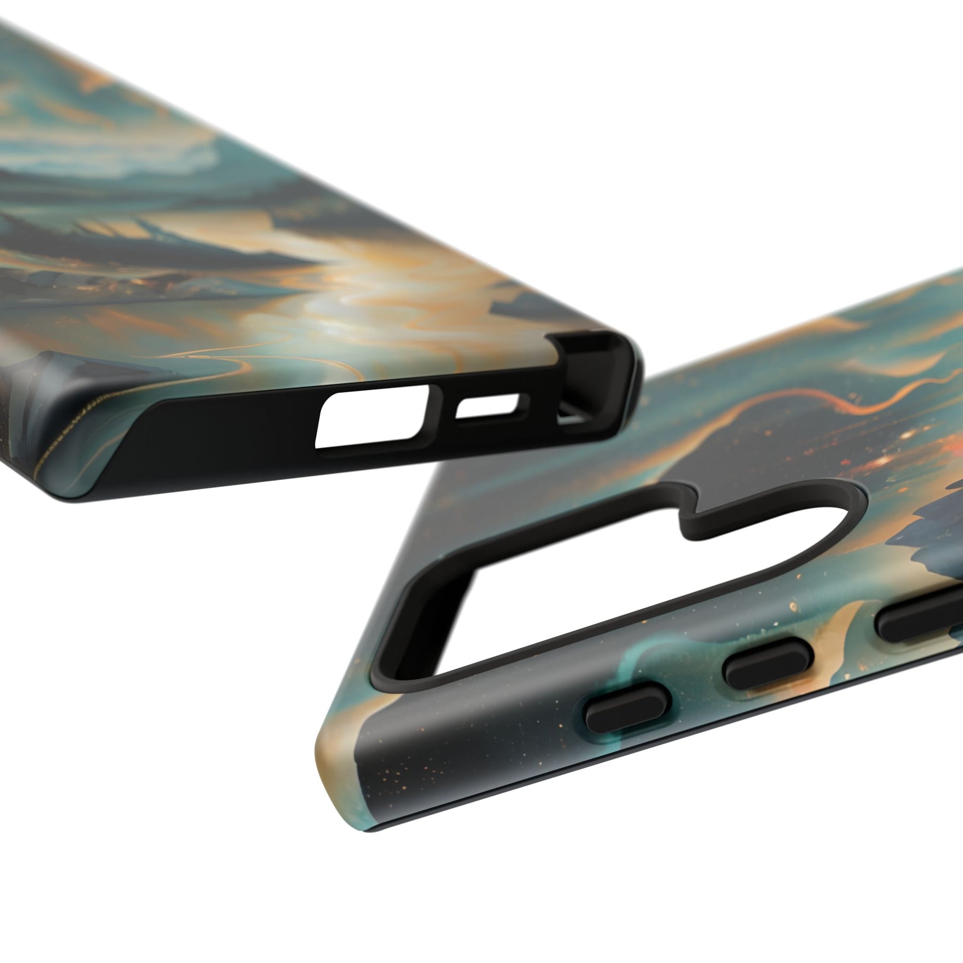 Aurora Dreamscape Samsung Galaxy S24 Ultra Tough Case - Artistic Northern Lights Cover - Premium Abstract Design