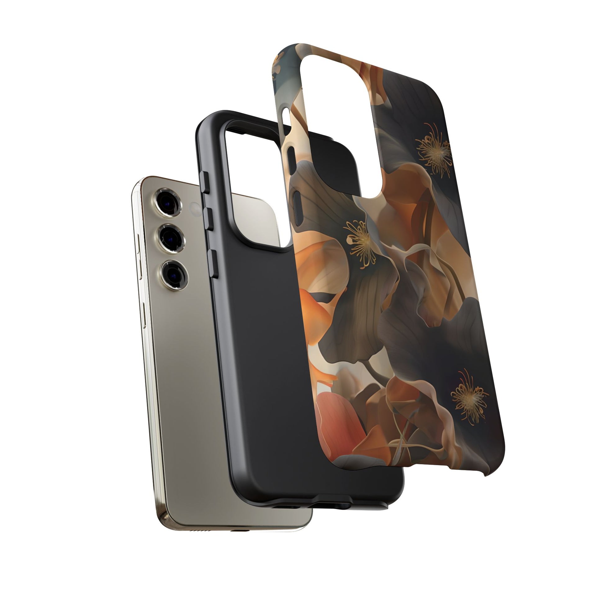 Autumn Ember - Moody Floral Art Samsung Galaxy S23 Tough Phone Case - Warm Earthy Botanical Design