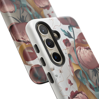 Blushing Peony Veil Samsung Galaxy Tough Case