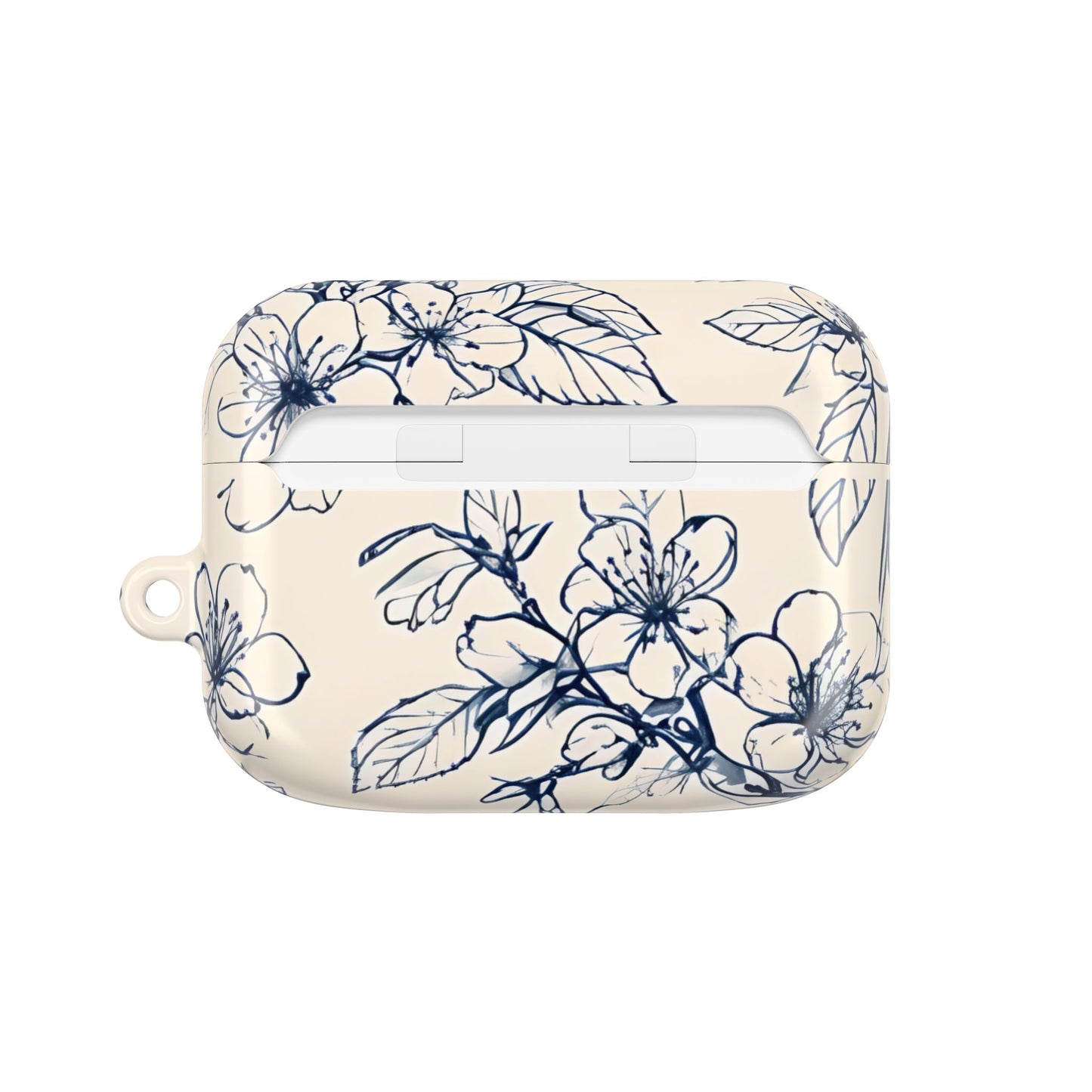 Blossom Sketch AirPod Case - Elegant Floral Earbud Cover for Gen 1, 2, 3, Pro Gen 1 & 2 - Chic Blue Botanical Gift for Her