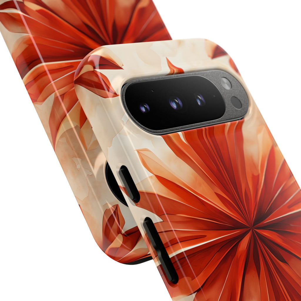 Sunset Fleur Google Pixel 9 Pro - Kaleidoscope Collection of MagSafe Compatible - Vibrant Sunset Flower Design
