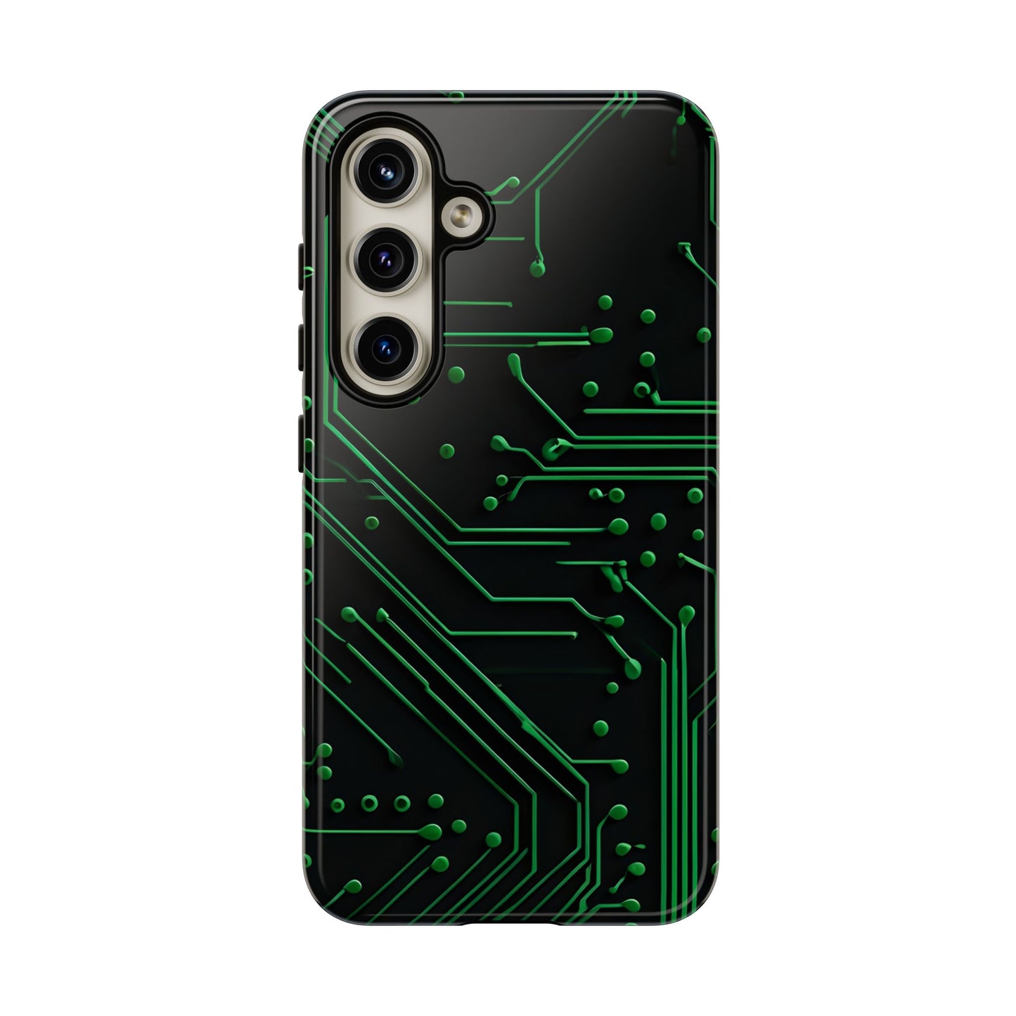 Green Circuit Grid Samsung Case