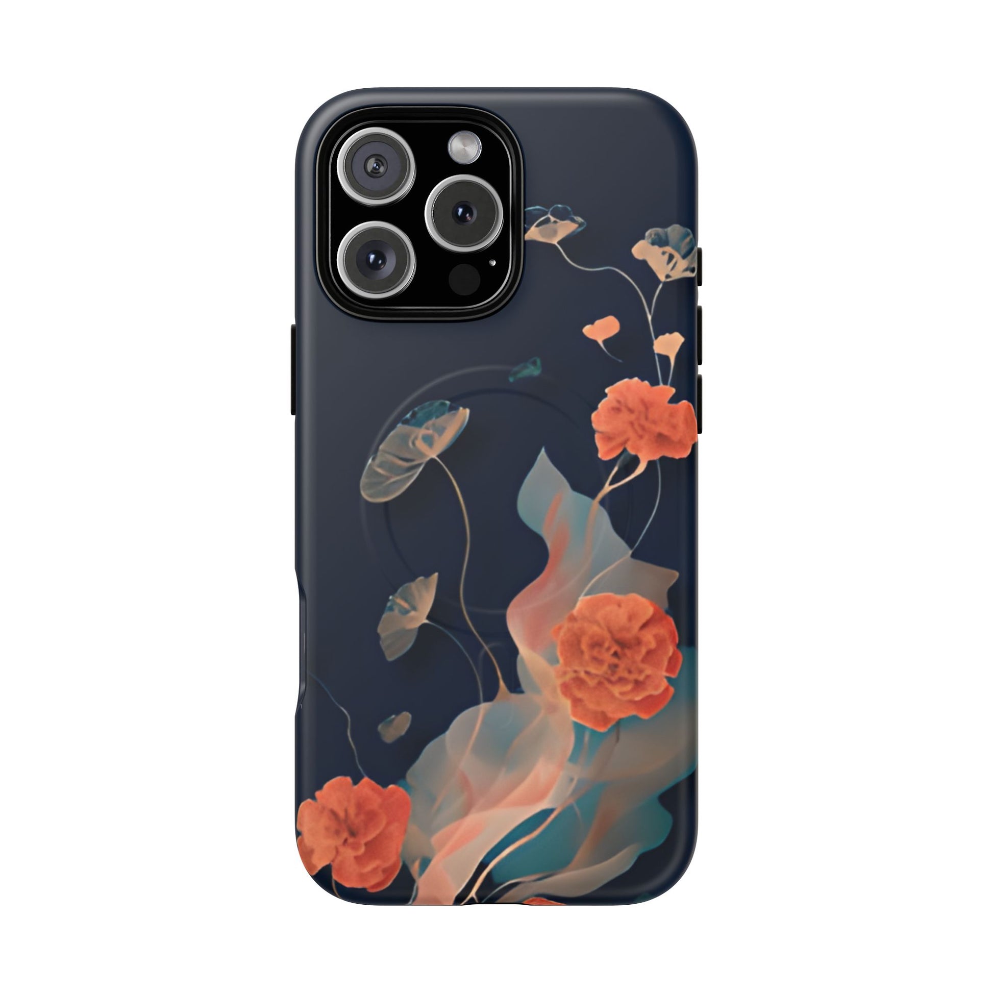 Lotus Reverie - Elegant Artistic Floral iPhone 16 Pro Max MagSafe Phone Case - Painterly Lotus Blossom Design