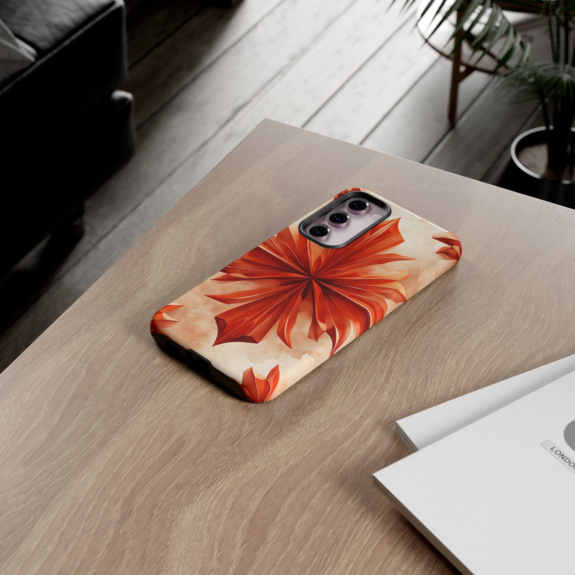 Sunset Fleur Samsung Galaxy S23 Plus - Kaleidoscope Collection of MagSafe Compatible - Vibrant Sunset Flower Design