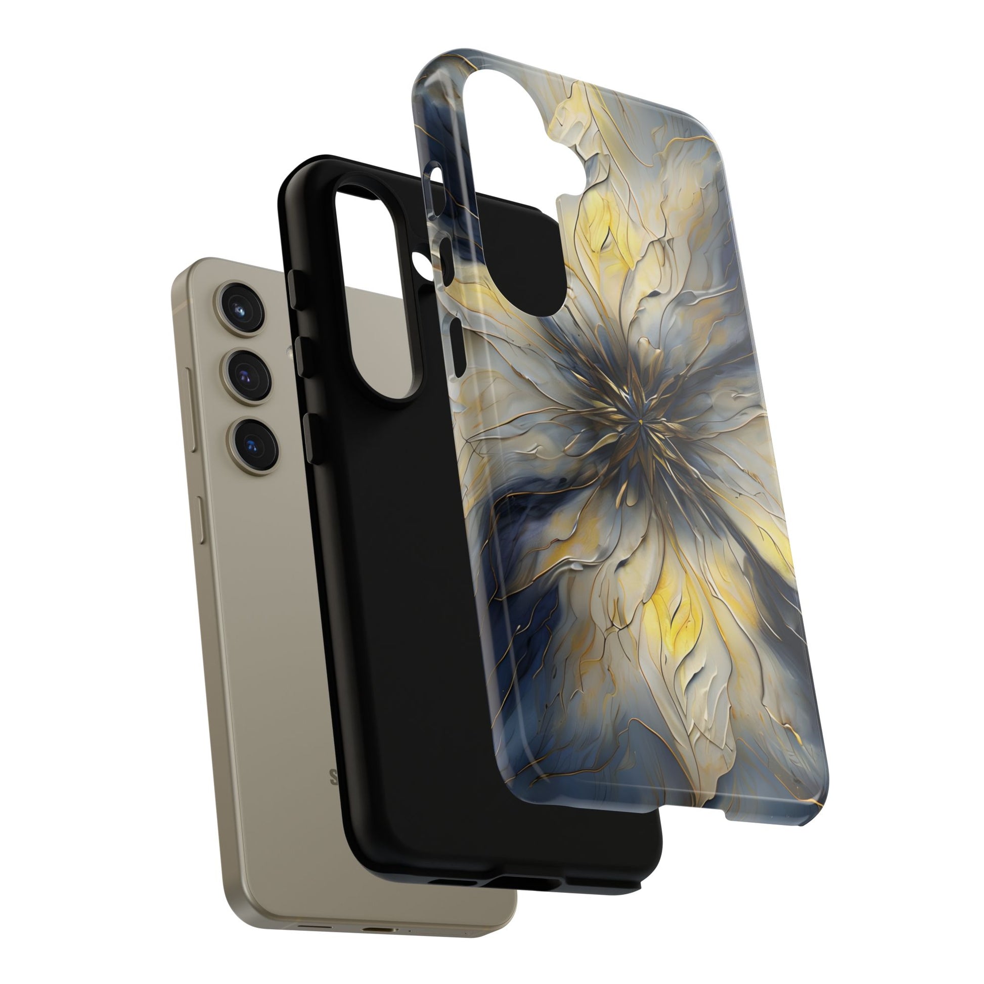 Luminous Petal Tough Case for Samsung Galaxy S24 - Premium Shockproof Designer Phone Cover