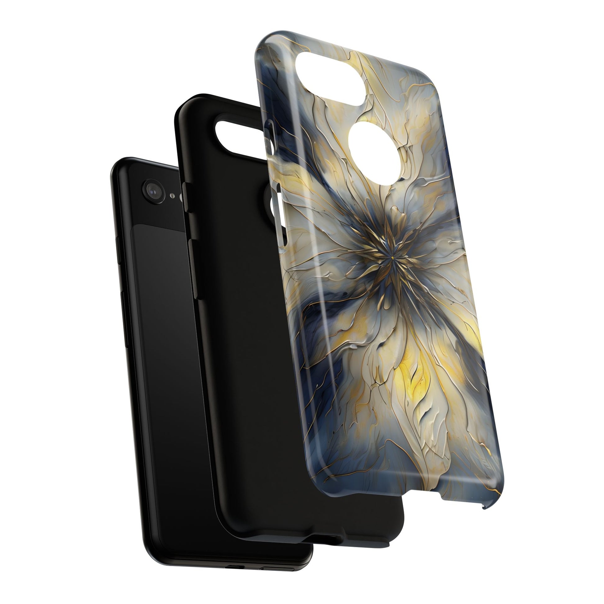 Luminous Petal Tough Case for Google Pixel 3 - Premium Artistic Shockproof Cover, Elegant Protective Phone Case