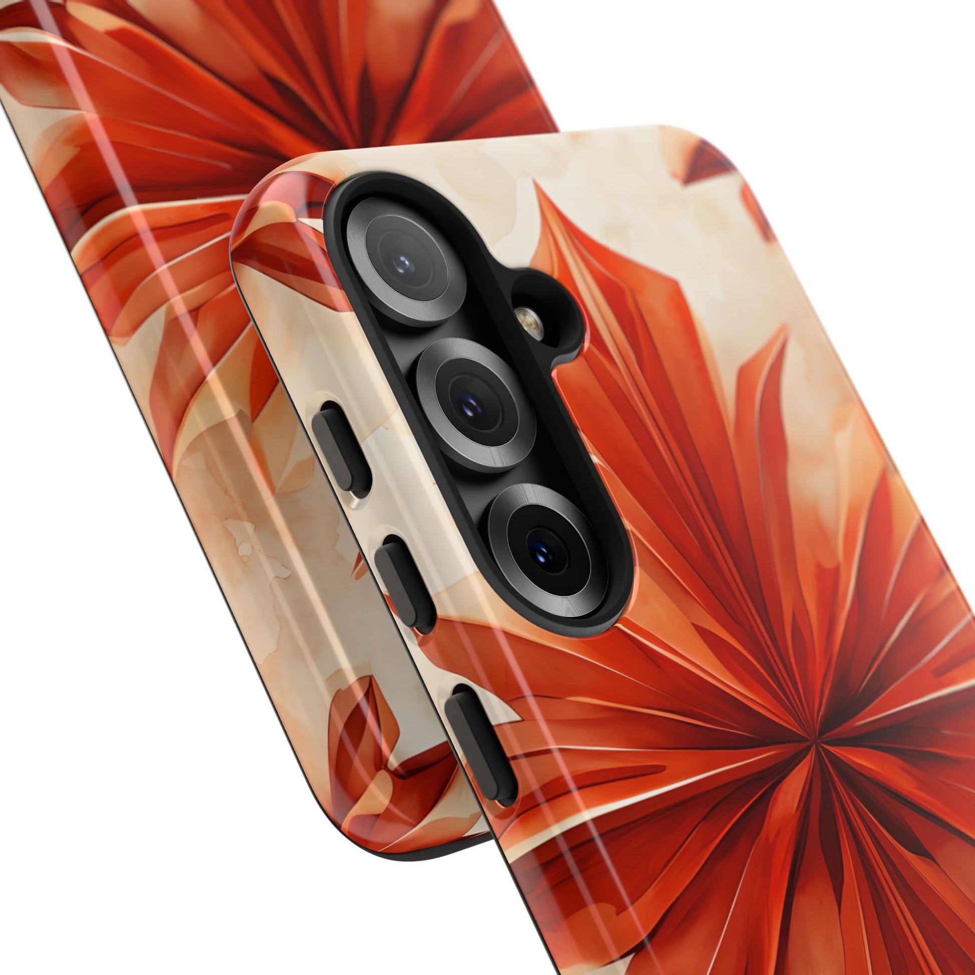 Sunset Fleur Samsung Galaxy S25 - Kaleidoscope Collection of MagSafe Compatible - Vibrant Sunset Flower Design
