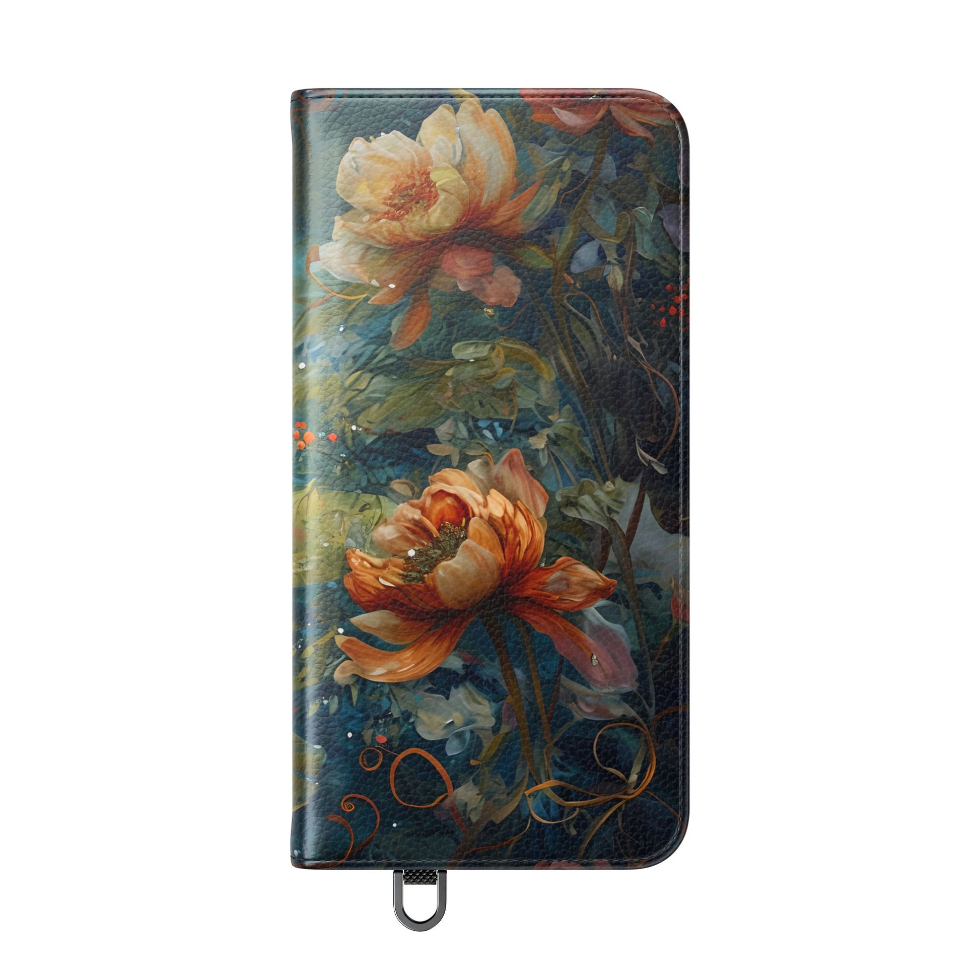 Waterlily Nocturne Samsung Galaxy S25 Plus Wallet Case - Elegant Floral Flip Cover, Vintage Botanical Phone Folio