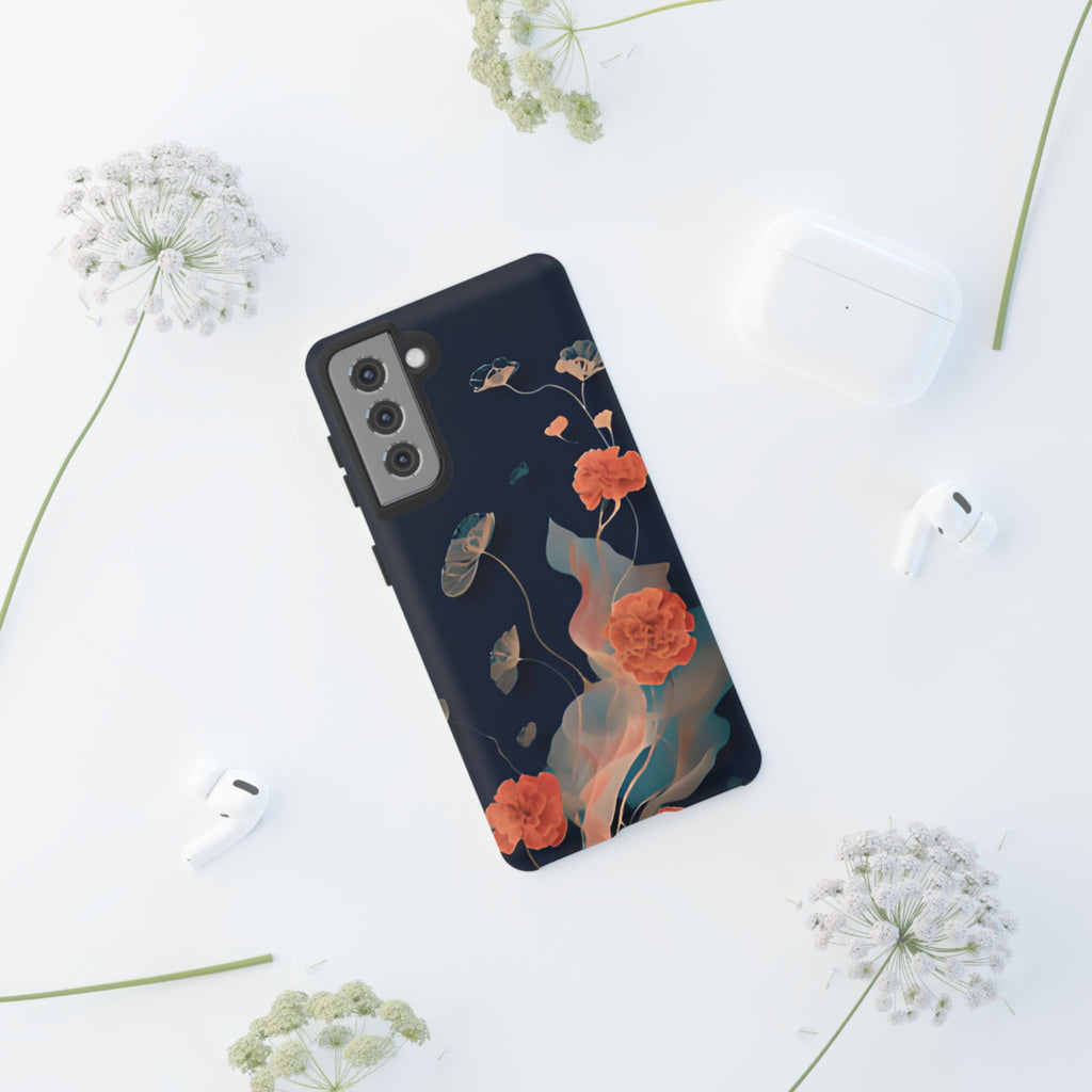 Lotus Reverie - Elegant Artistic Floral Samsung Galaxy S21 Tough Phone Case - Painterly Lotus Blossom Design