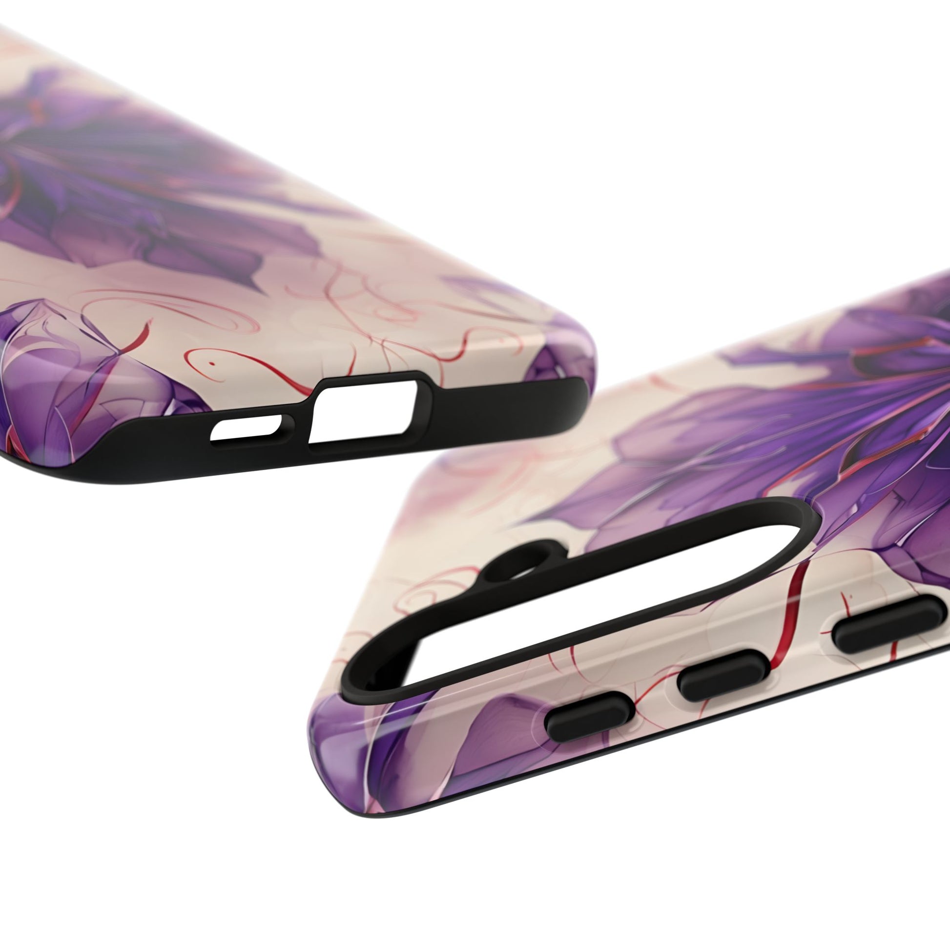Violet Reverie - Kaleidoscope Collection Artistic Floral Burst - Samsung Galaxy S24 Plus Tough Phone Case - Bold Purple Symmetrical Design