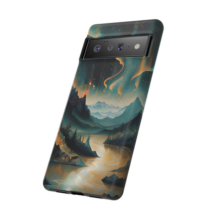 Aurora Dreamscape Tough Case for Google Pixel - Northern Lights Artistic Shockproof Cover, Elegant Protective Phone Case
