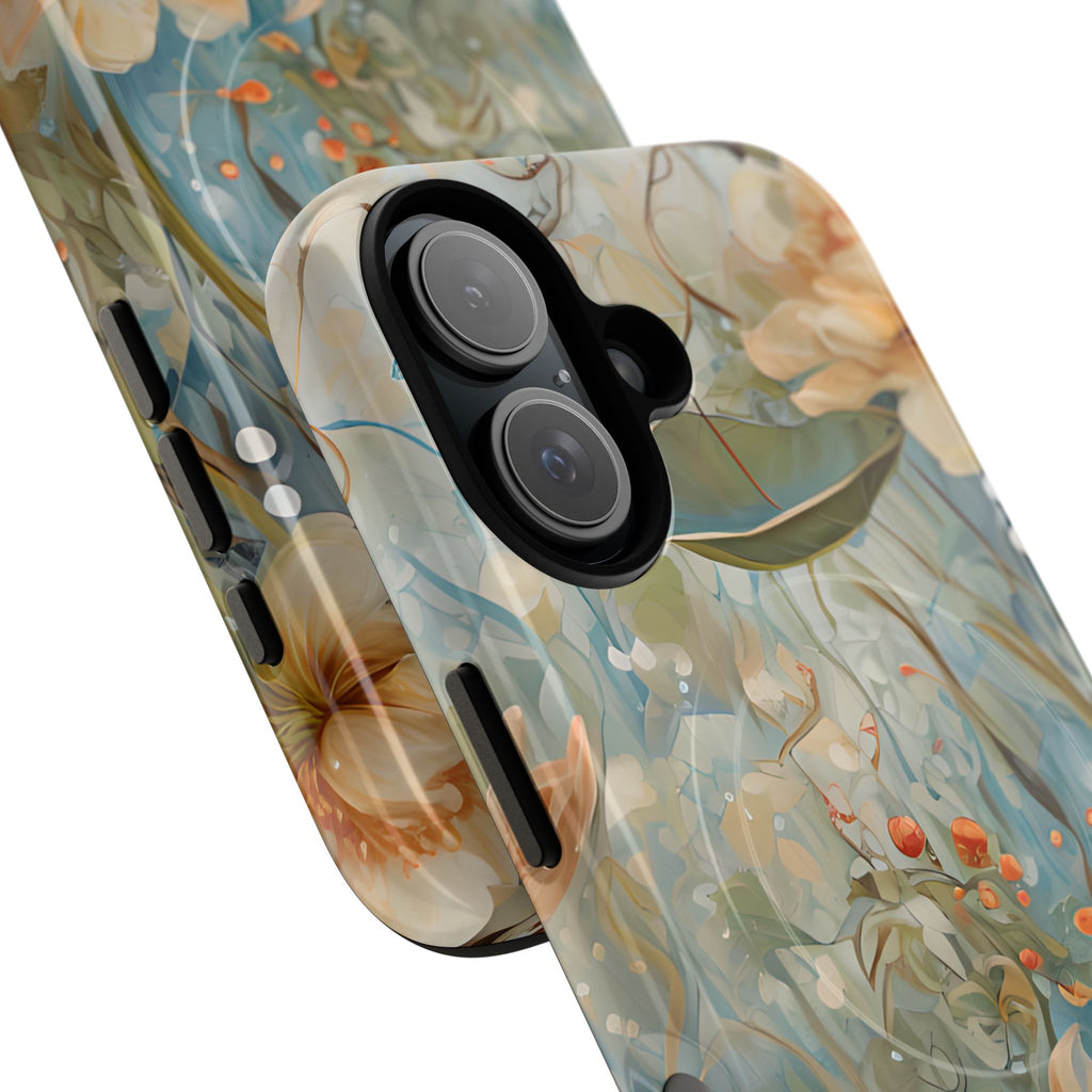 Waterlily Dreamscape - Artistic Floral iPhone 16 MagSafe Phone Case -Waterlily & Lotus Design