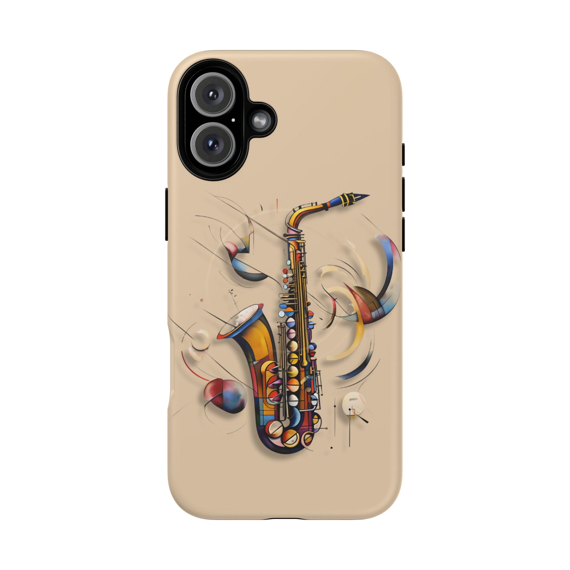 Brass Rhapsody Artistic Saxophone Music iPhone 16 Plus MagSafe Case