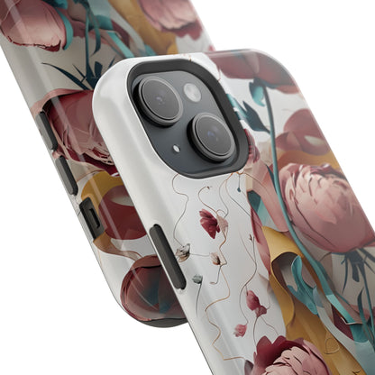Blushing Peony Veil iPhone MagSafe Case
