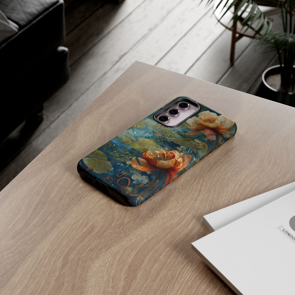 Waterlily Nocturne Samsung Galaxy S23 Plus Case - Artistic Mountain Lake Design, Nature-Inspired Protective Cover, Elegant Gift for Outdoor Lovers
