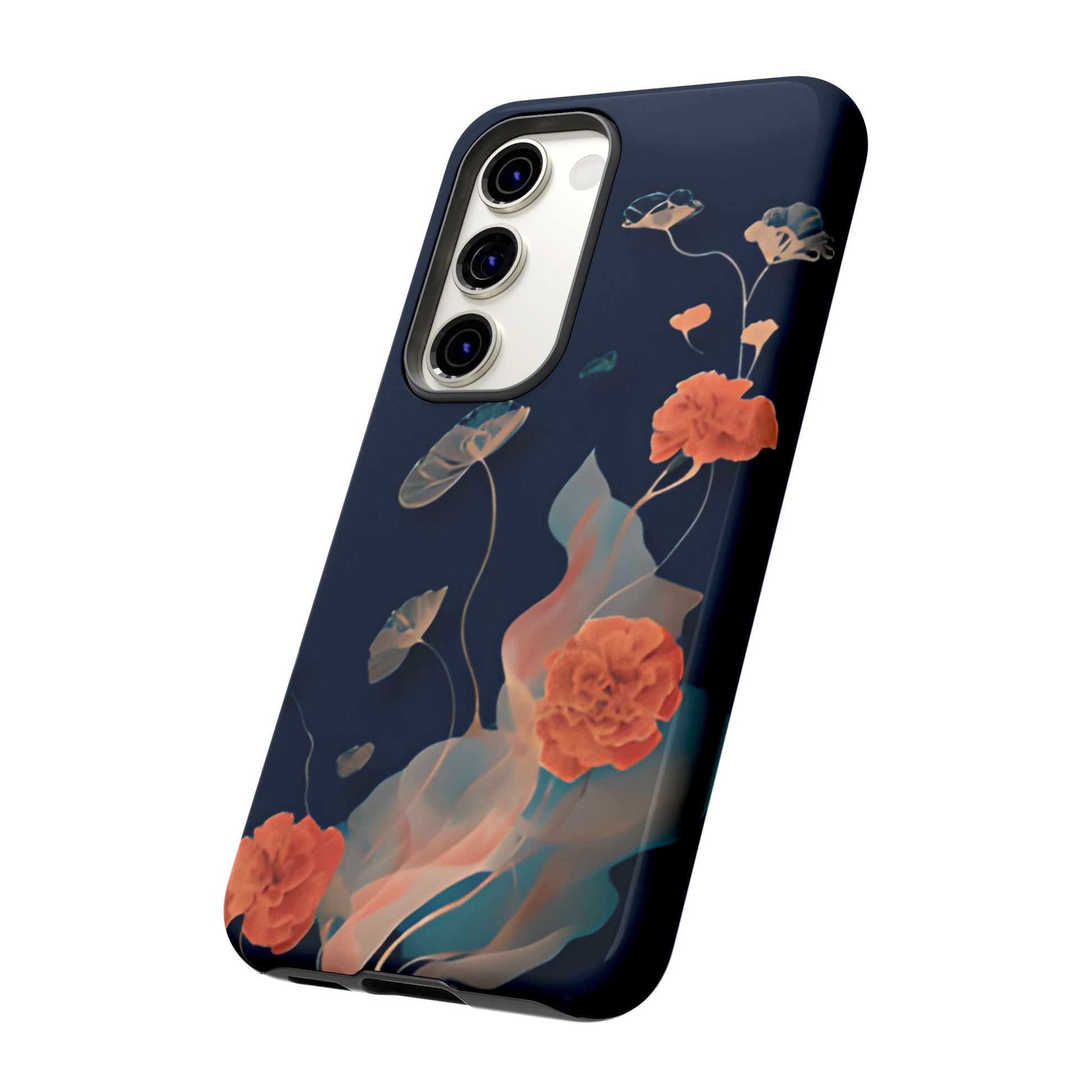 Lotus Reverie - Elegant Artistic Floral Samsung Galaxy S23 Tough Phone Case - Painterly Lotus Blossom Design