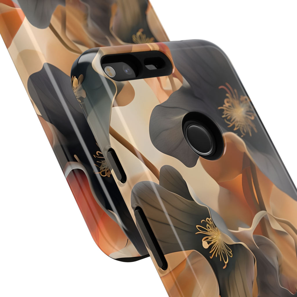 Autumn Ember - Moody Floral Art Google Pixel XL Tough Phone Case - Warm Earthy Botanical Design