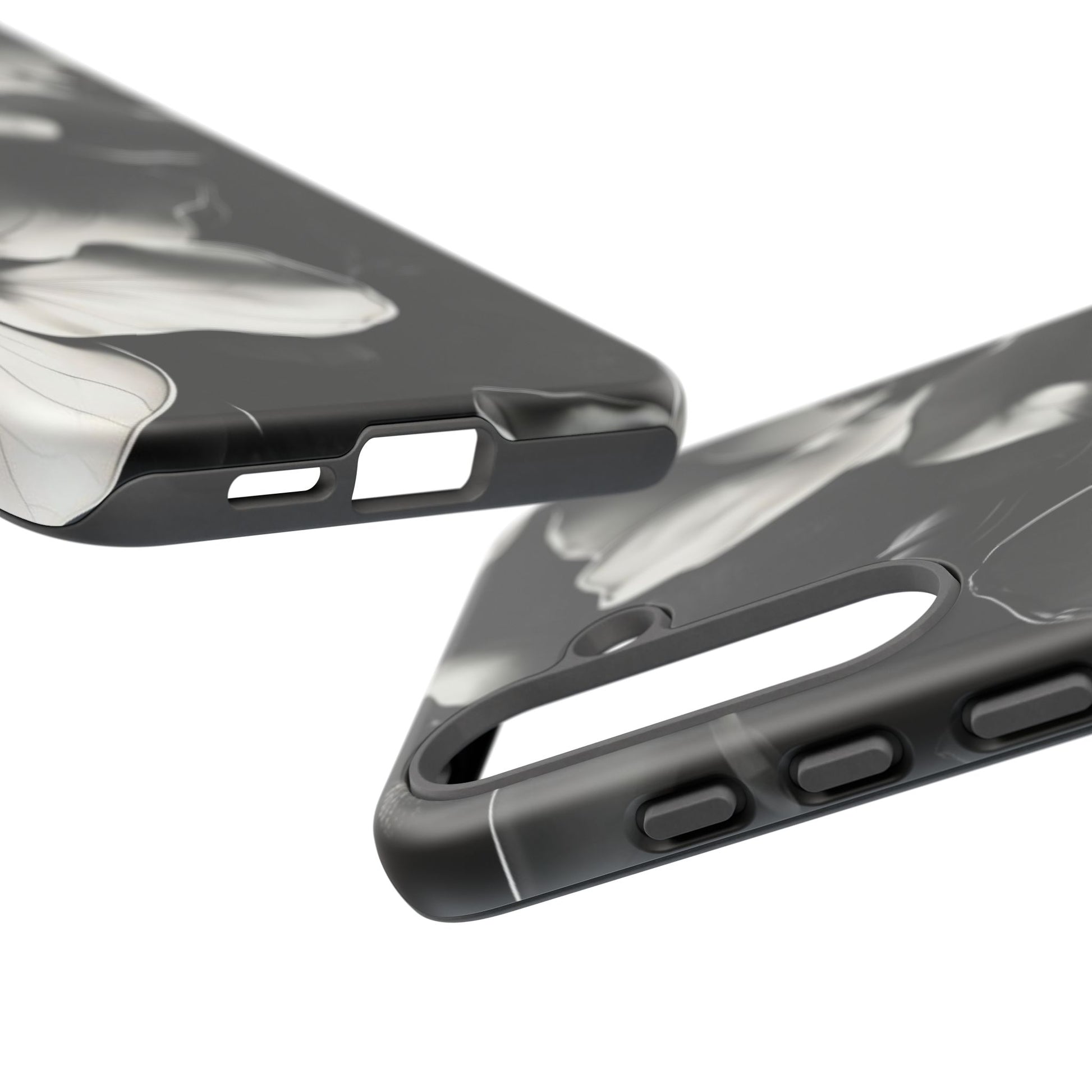 Monochrome Magnolia - Elegant Black & White Floral Samsung Galaxy S25 Plus Tough Phone Case - Artistic Magnolia Design