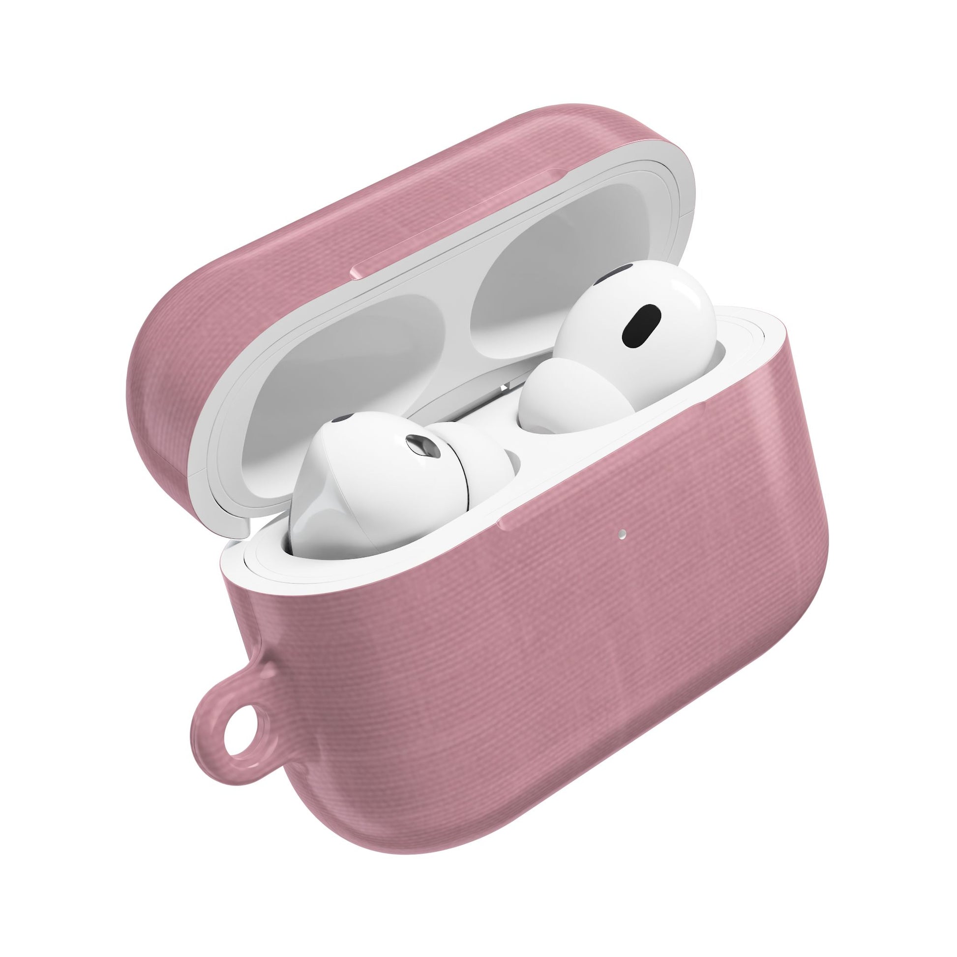 Blush Pink Linen AirPods Case - Minimalist Pink Cover for Gen 1, 2, 3, Pro Gen 1 & 2