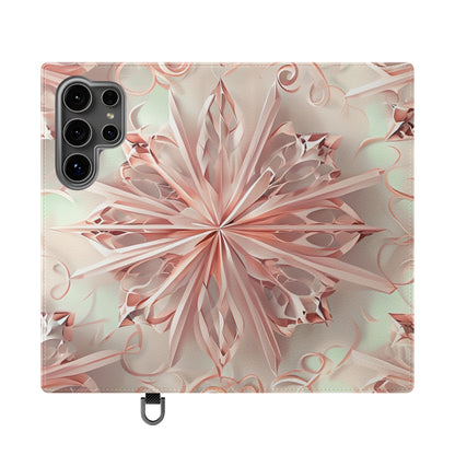 Blush Frost - Abstract Wallet Phone Case for Samsung Galaxy