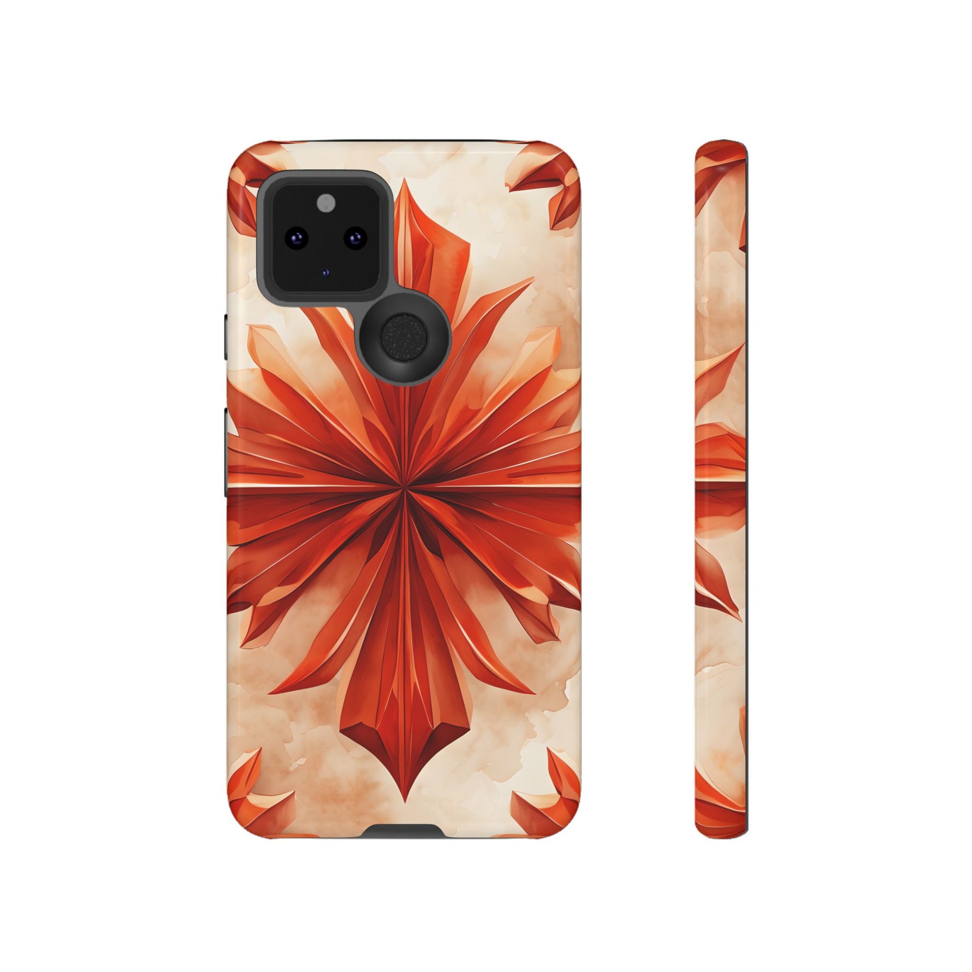 Sunset Fleur Google Pixel 5 5G- Kaleidoscope Collection of MagSafe Compatible - Vibrant Sunset Flower Design