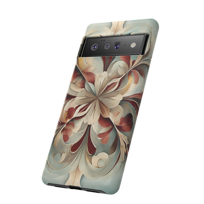 Vintage Baroque Blossom - Ornate Floral Art Google Pixel Tough Phone Case - Elegant Baroque-Inspired Design