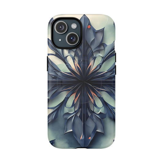 Frosted Indigo Bloom iPhone MagSafe Case