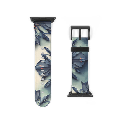 Frosted Indigo Bloom Apple Watch Band Strap - Ethereal design