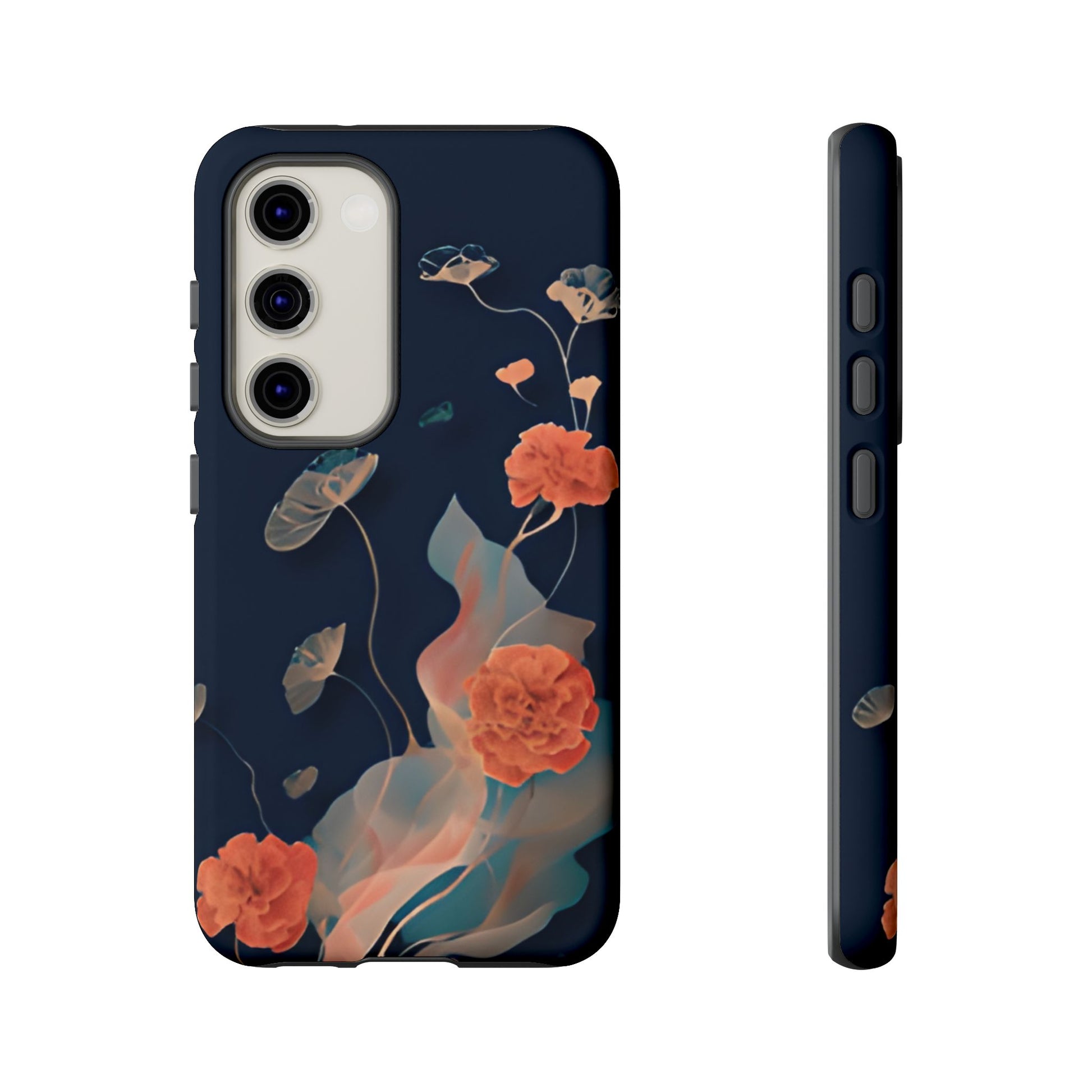 Lotus Reverie - Elegant Artistic Floral Samsung Galaxy S23 Tough Phone Case - Painterly Lotus Blossom Design