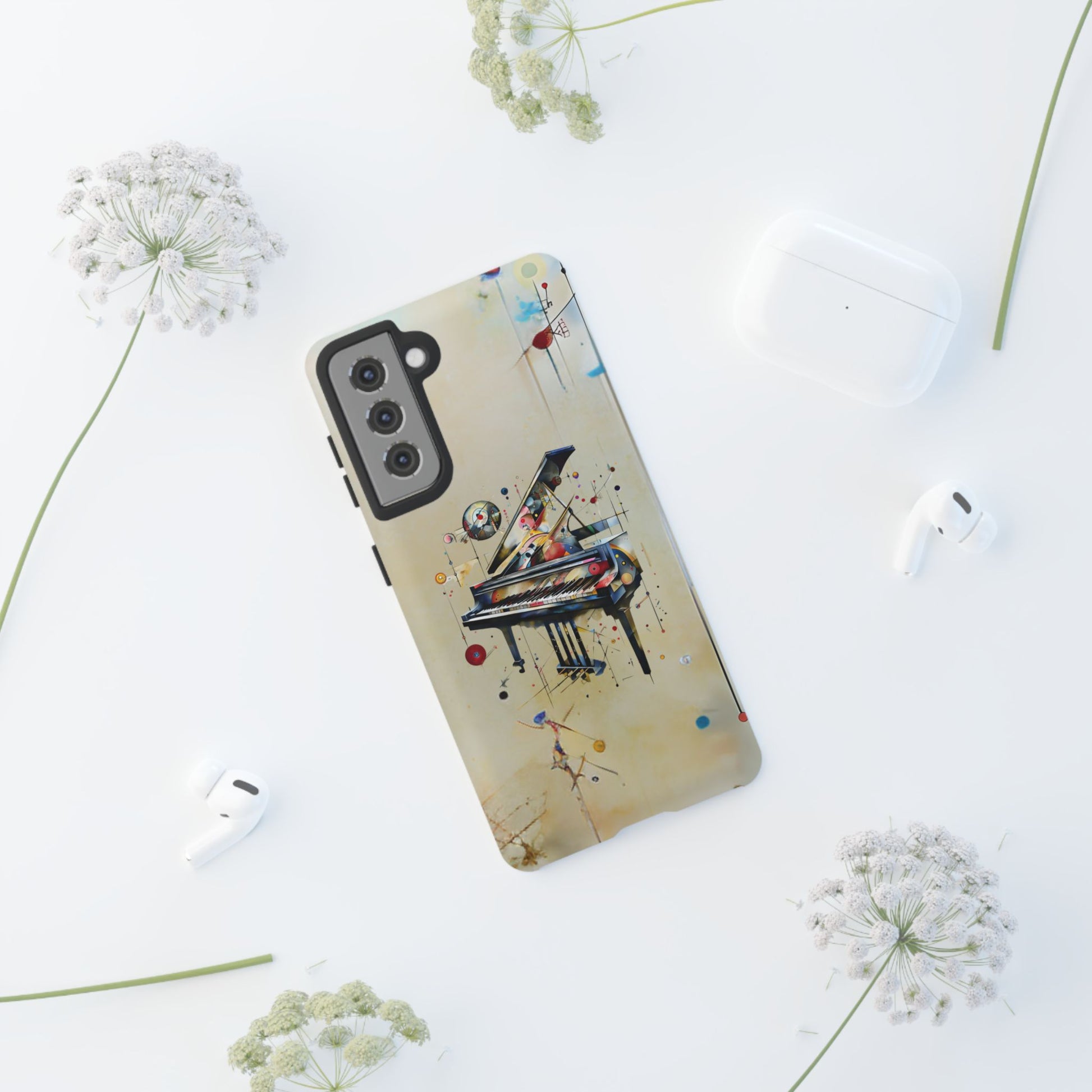 Keys of Imagination Artistic Grand Piano Tough Case for Samsung Galaxy S21 - Shockproof Phone Cover