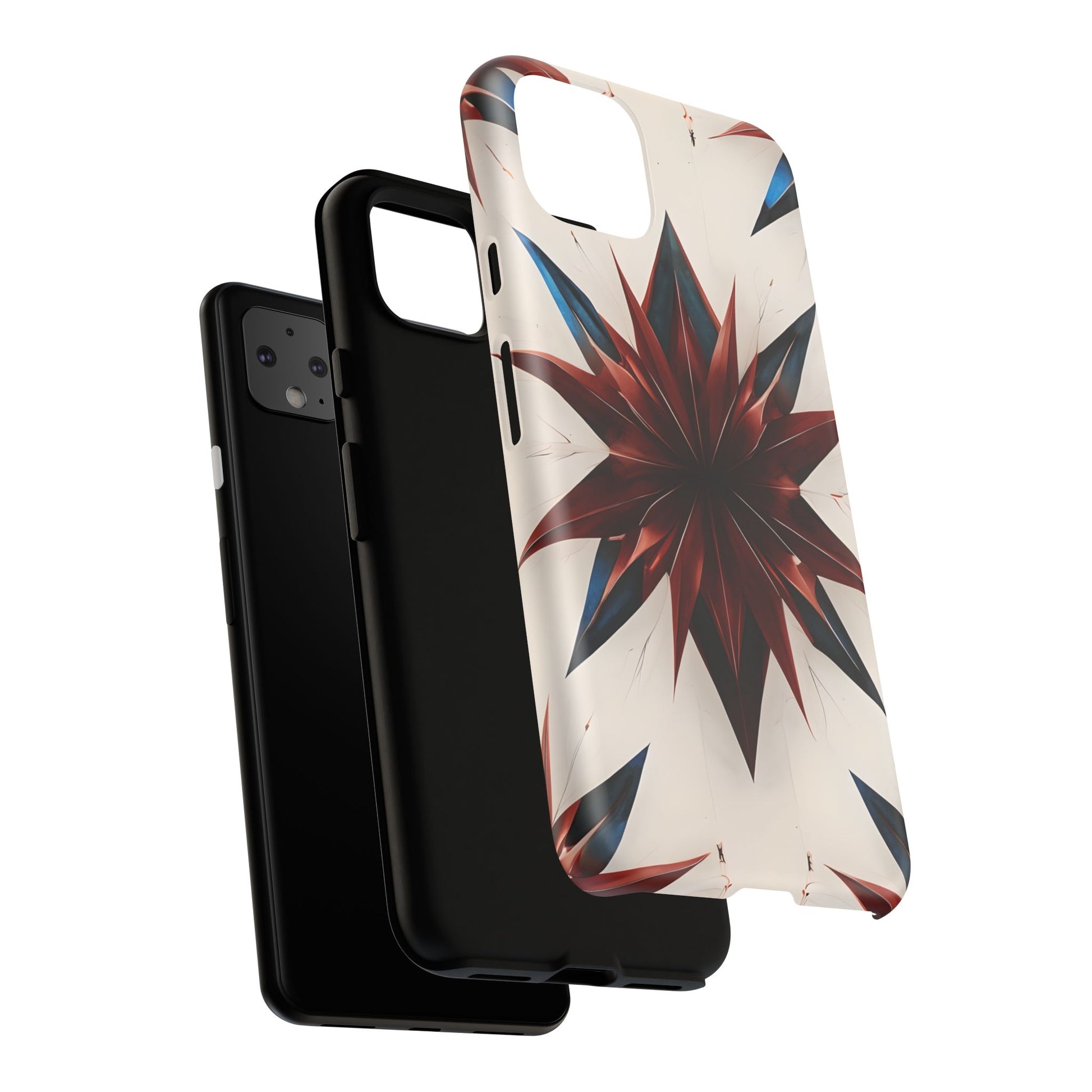 Garnet Starburst - Kaleidoscope Collection Gemstone Floral - Google Pixel 4XL Tough Phone Case - Floral Burst Design