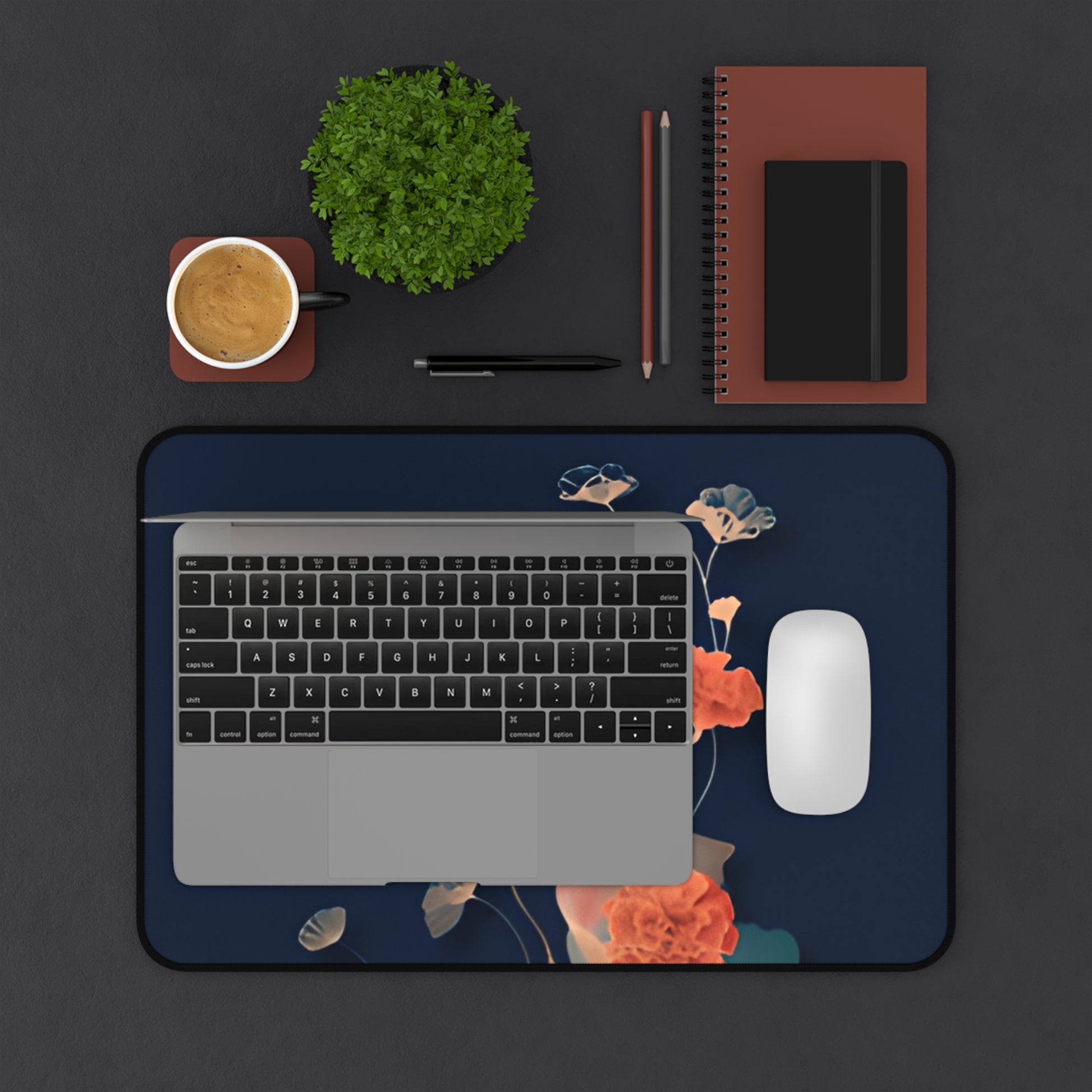 Lotus Reverie Desk Mat - Premium Office Desk Pad, 3 Sizes Available, Artistic Workspace Protection