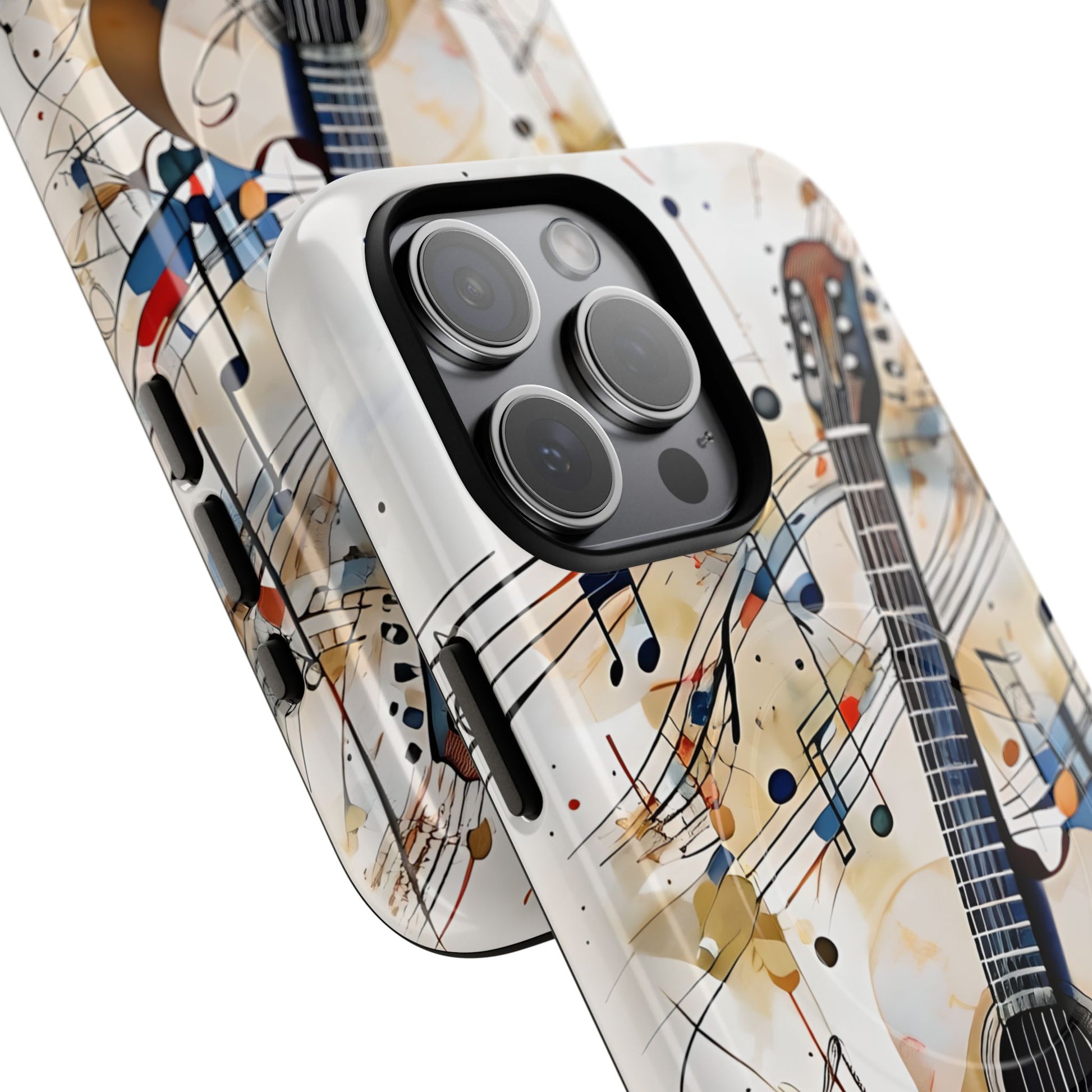 Strum and Flow Acoustic Guitar Art iPhone 15 Pro Max MagSafe Case