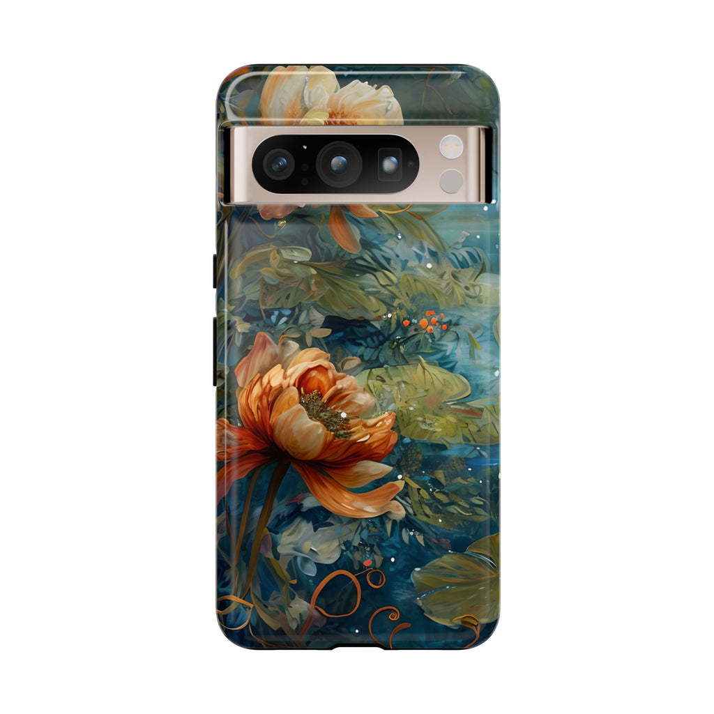 Waterlily Nocturne Tough Case for Google Pixel 8 Pro- Premium Artistic Shockproof Cover, Elegant Protective Phone Case
