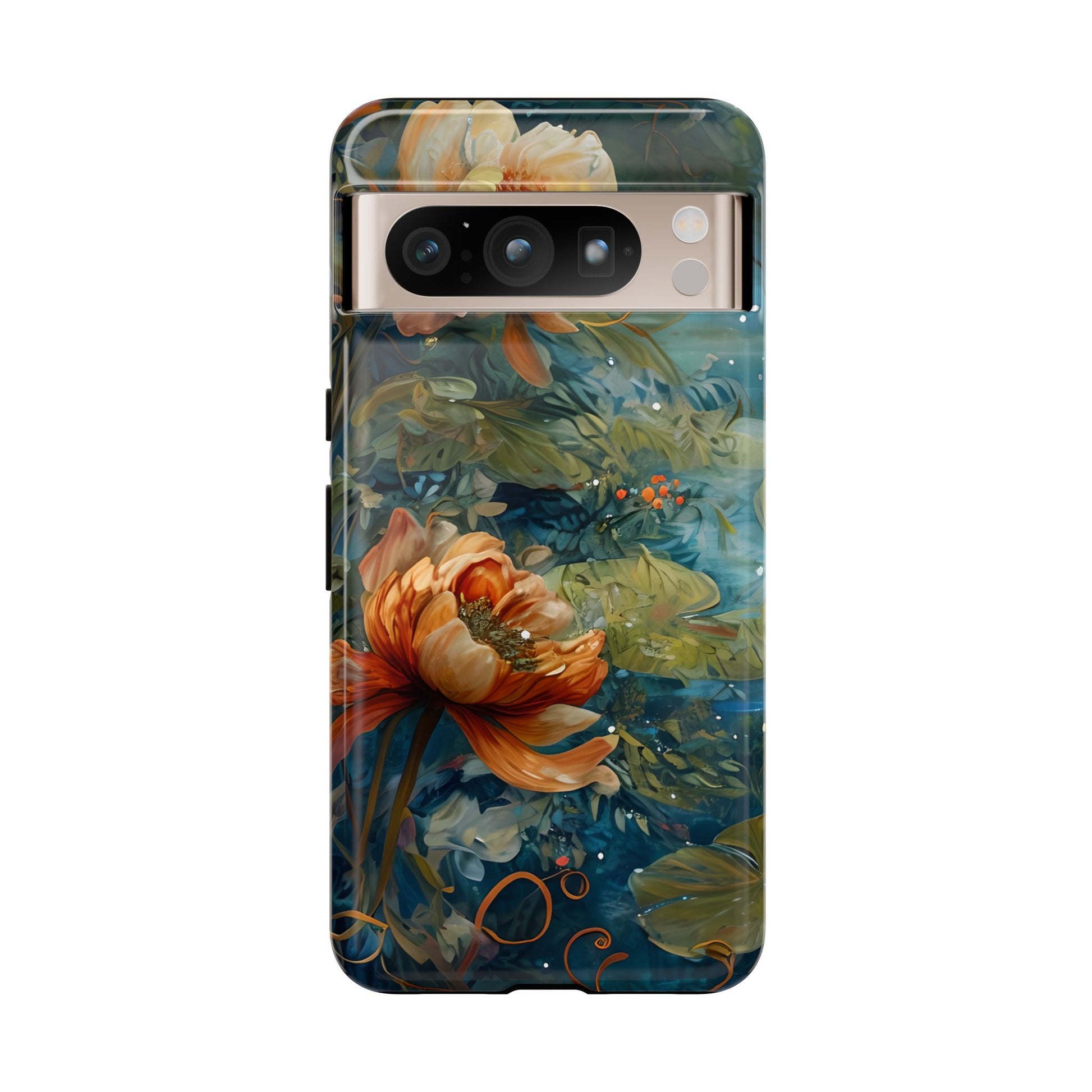 Waterlily Nocturne Tough Case for Google Pixel 8 Pro- Premium Artistic Shockproof Cover, Elegant Protective Phone Case