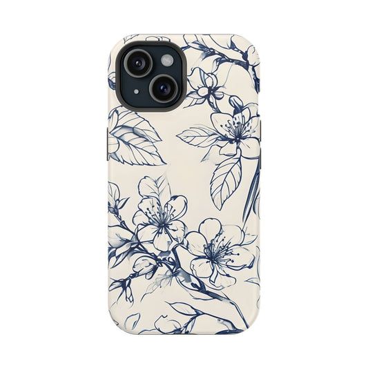Blossom Sketch iPhone MagSafe Case