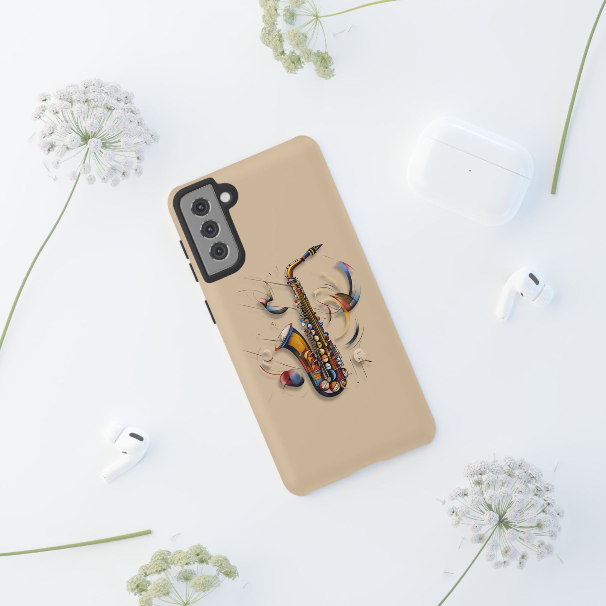 Brass Rhapsody Artistic Saxophone Music Tough Case for Samsung Galaxy S21 Plus - Shockproof Phone Cover