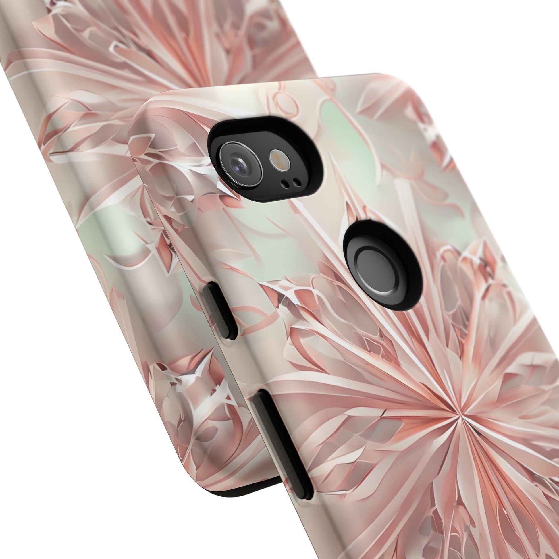 Blush Frost from our Kaleidoscope Collection - Google Pixel 2XL tough case - Soft Pink Geometric Floral Design