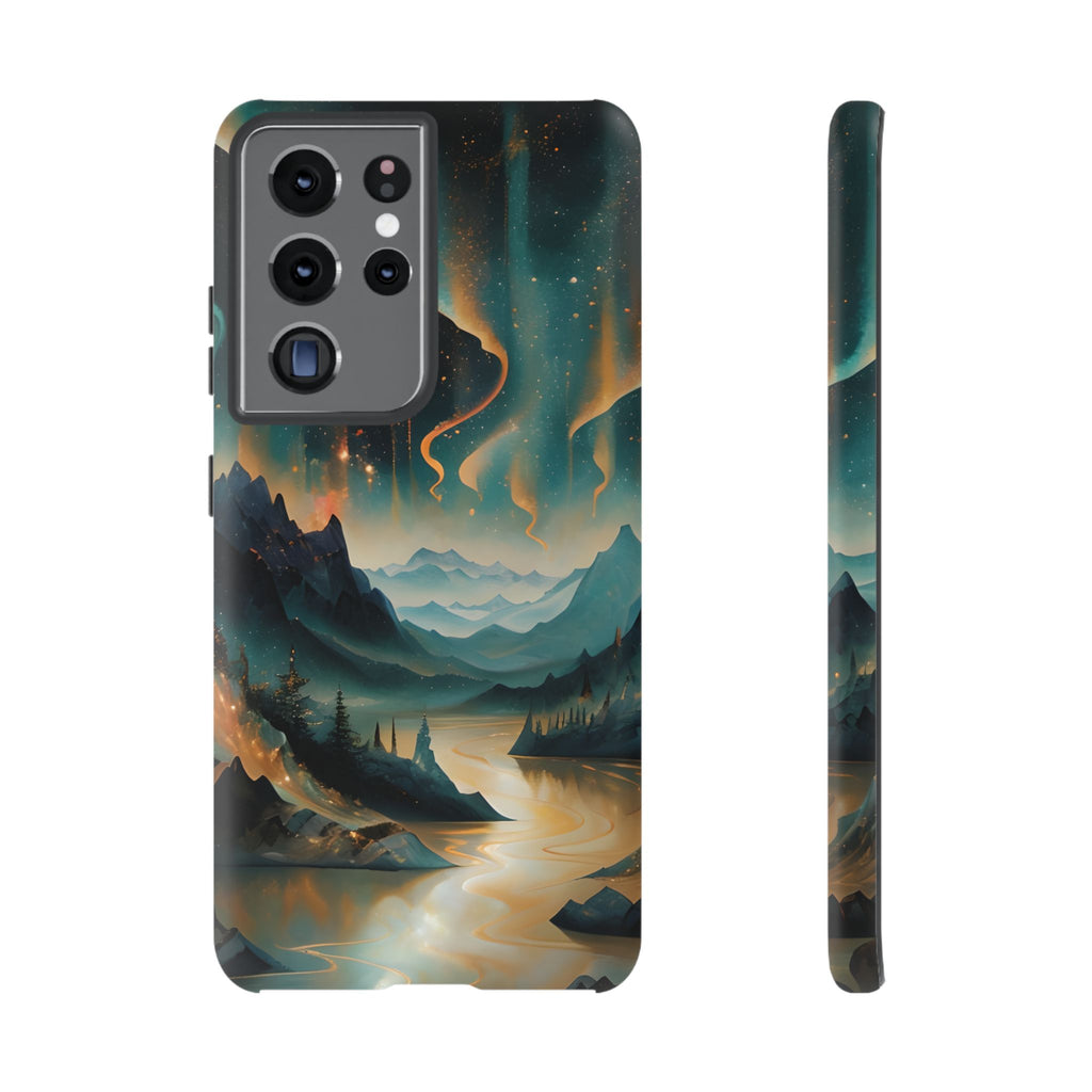 Aurora Dreamscape Samsung Galaxy S21 Ultra Tough Case - Artistic Northern Lights Cover - Premium Abstract Design
