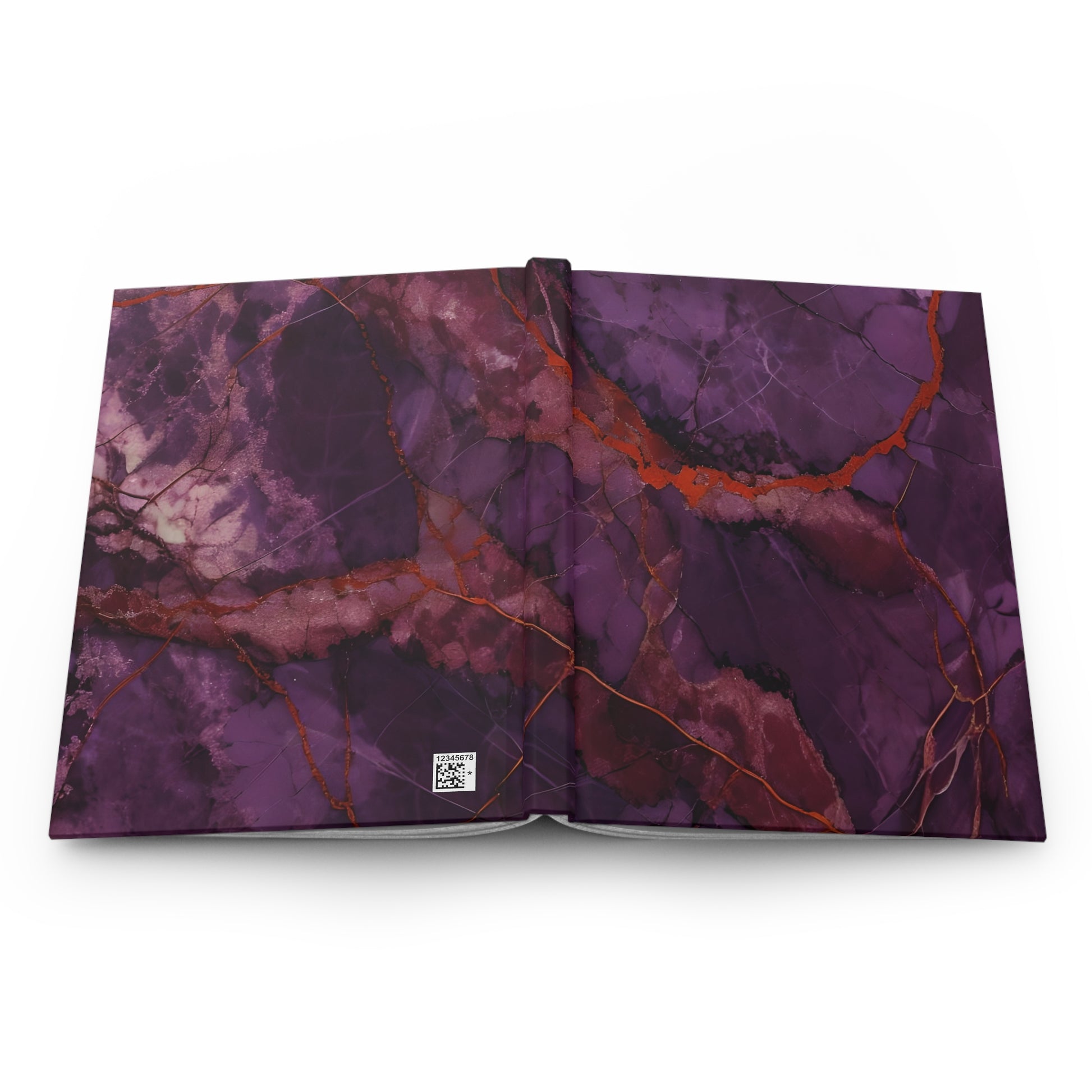 Open Amethyst Current journal showing full artwork across inside cover