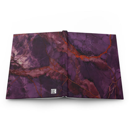 Open Amethyst Current journal showing full artwork across inside cover